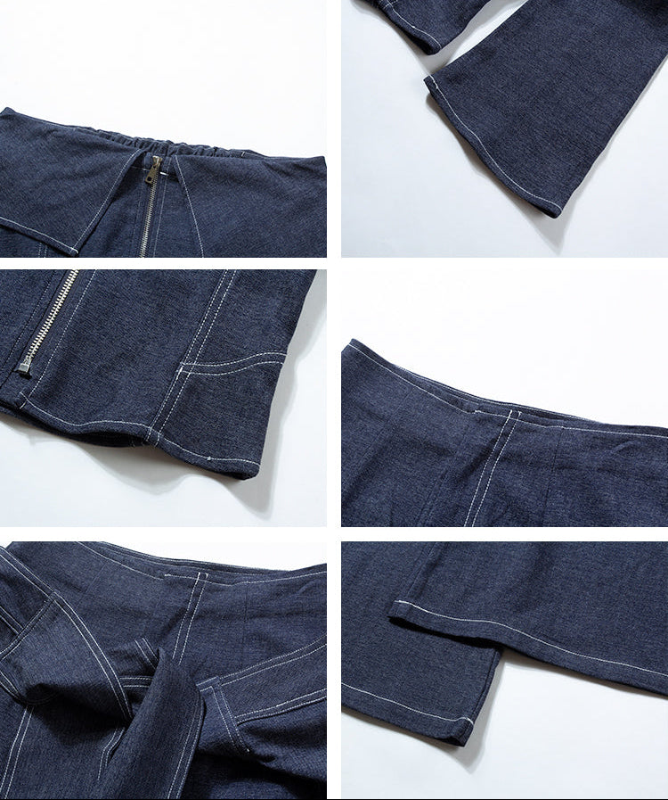 デニムオフショルトップス