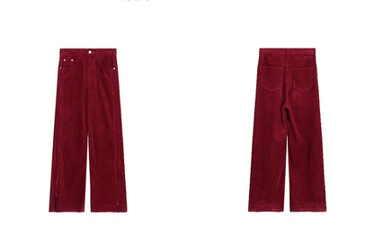 コーデュロイワイドストレートパンツ