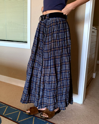 シックチェックロングスカート