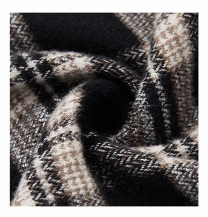 コットンチェックワイドパンツ