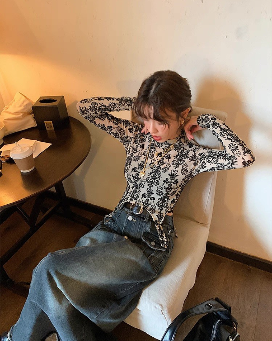 クラシカルフロッキーボディスーツ