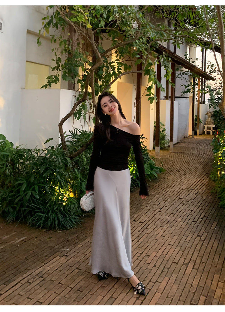 フレアスリーブオフショルトップス