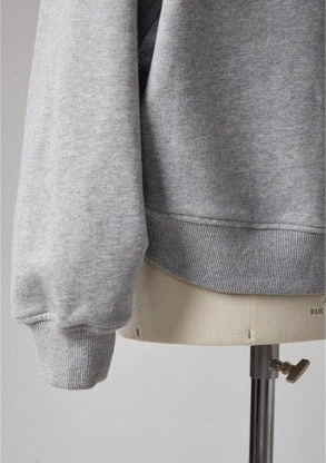 2タイプネック ギャザースリーブスウェット