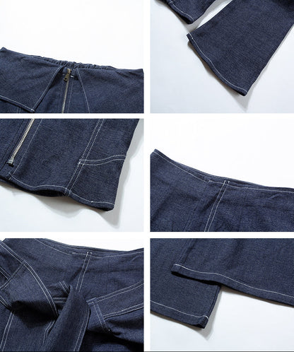 デニムオフショルトップス