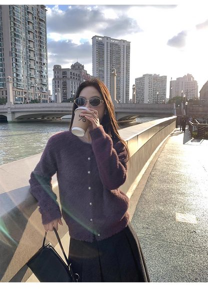 シャギーカーディガン