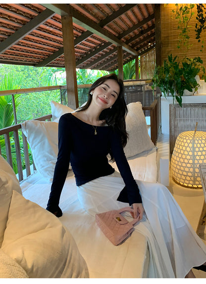 フレアスリーブオフショルトップス