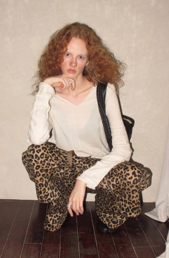 レオパード ワイドパンツ