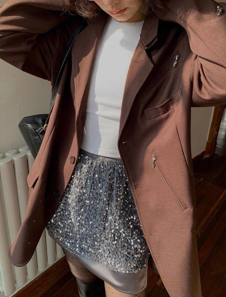 ベルベットスパンコール グリッタースカート