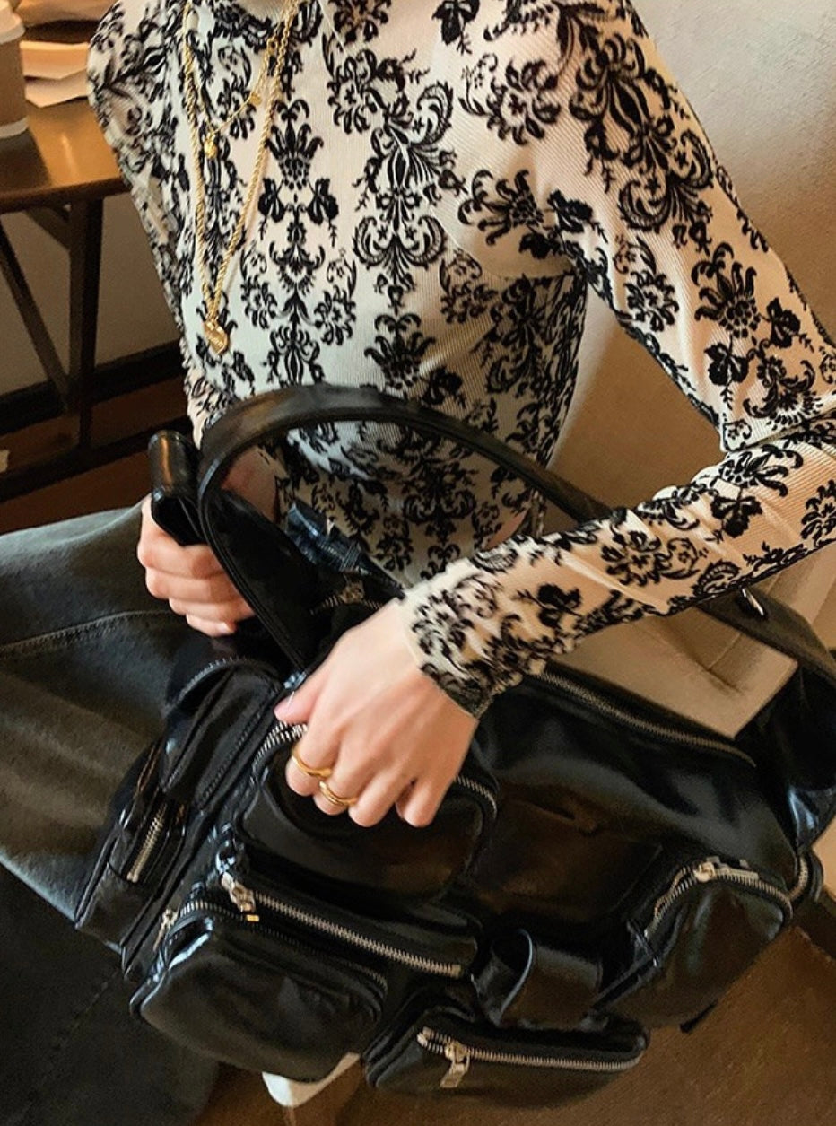 クラシカルフロッキーボディスーツ