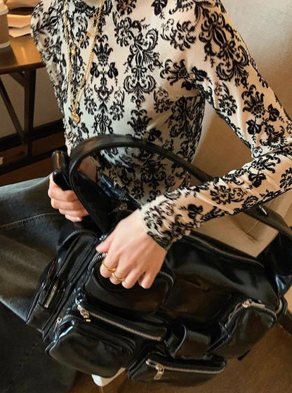 クラシカルフロッキーボディスーツ