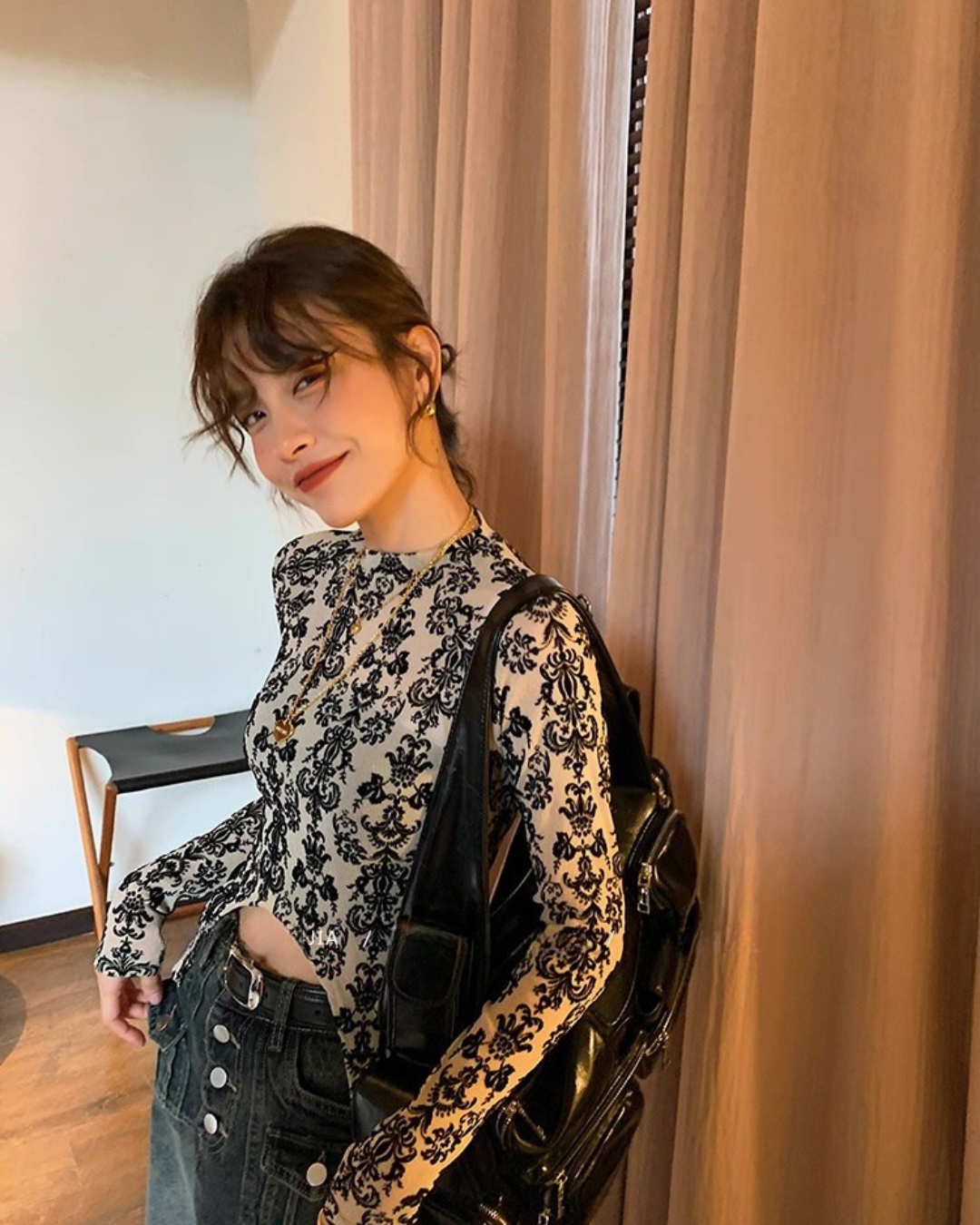 クラシカルフロッキーボディスーツ