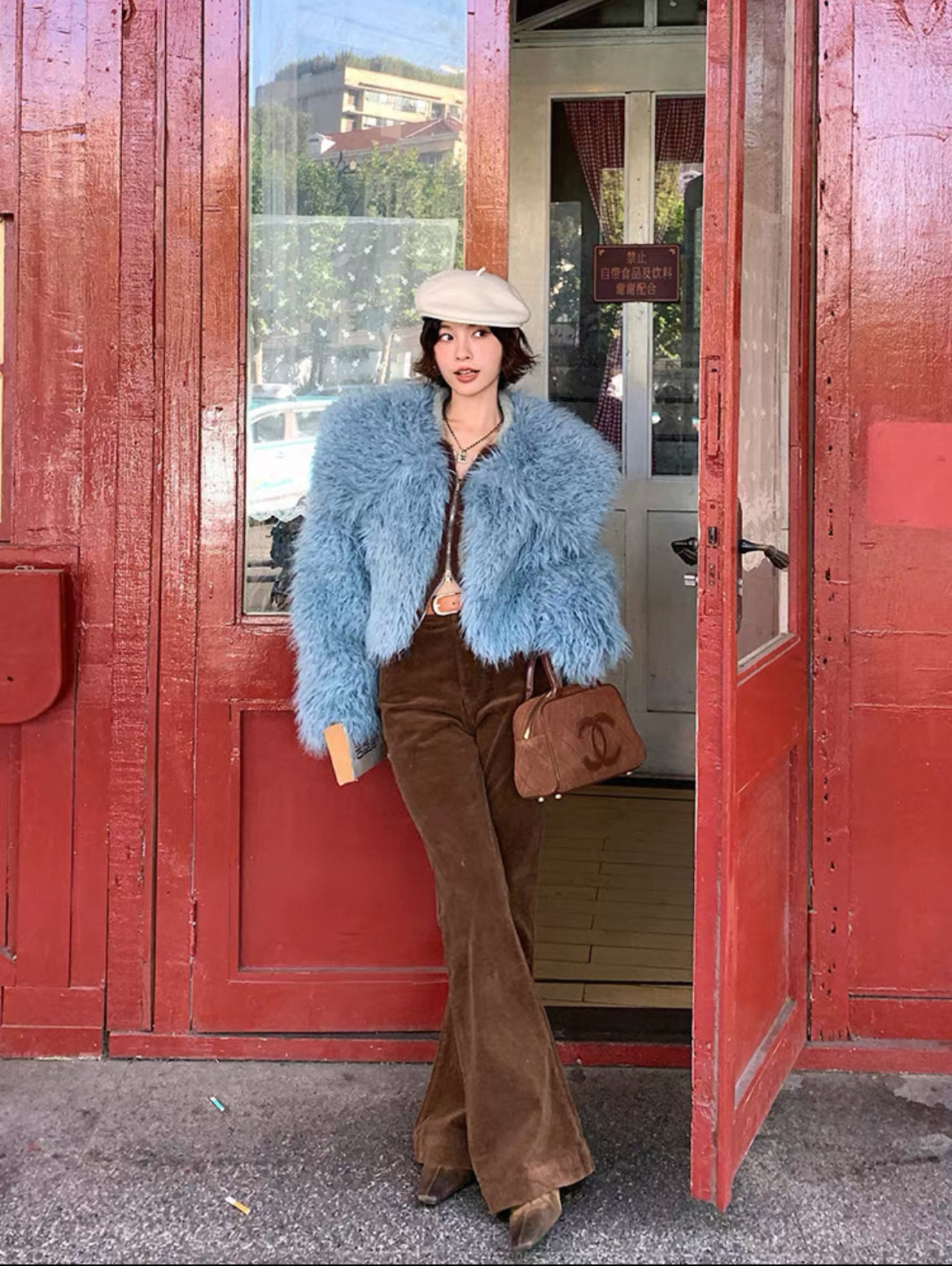 コーデュロイフレアパンツ