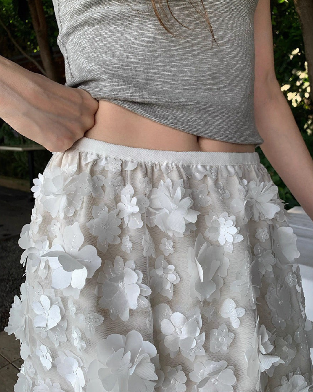 フラワーモチーフスカート