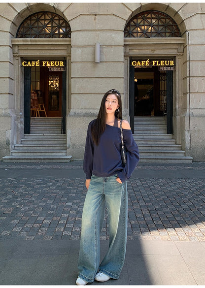 オフショルスウェット