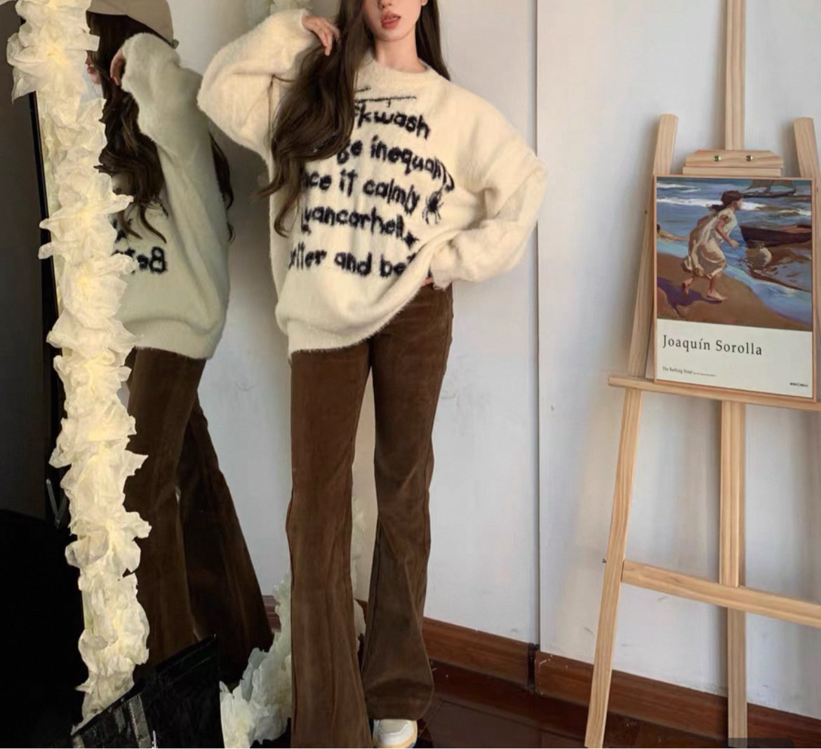 コーデュロイフレアパンツ