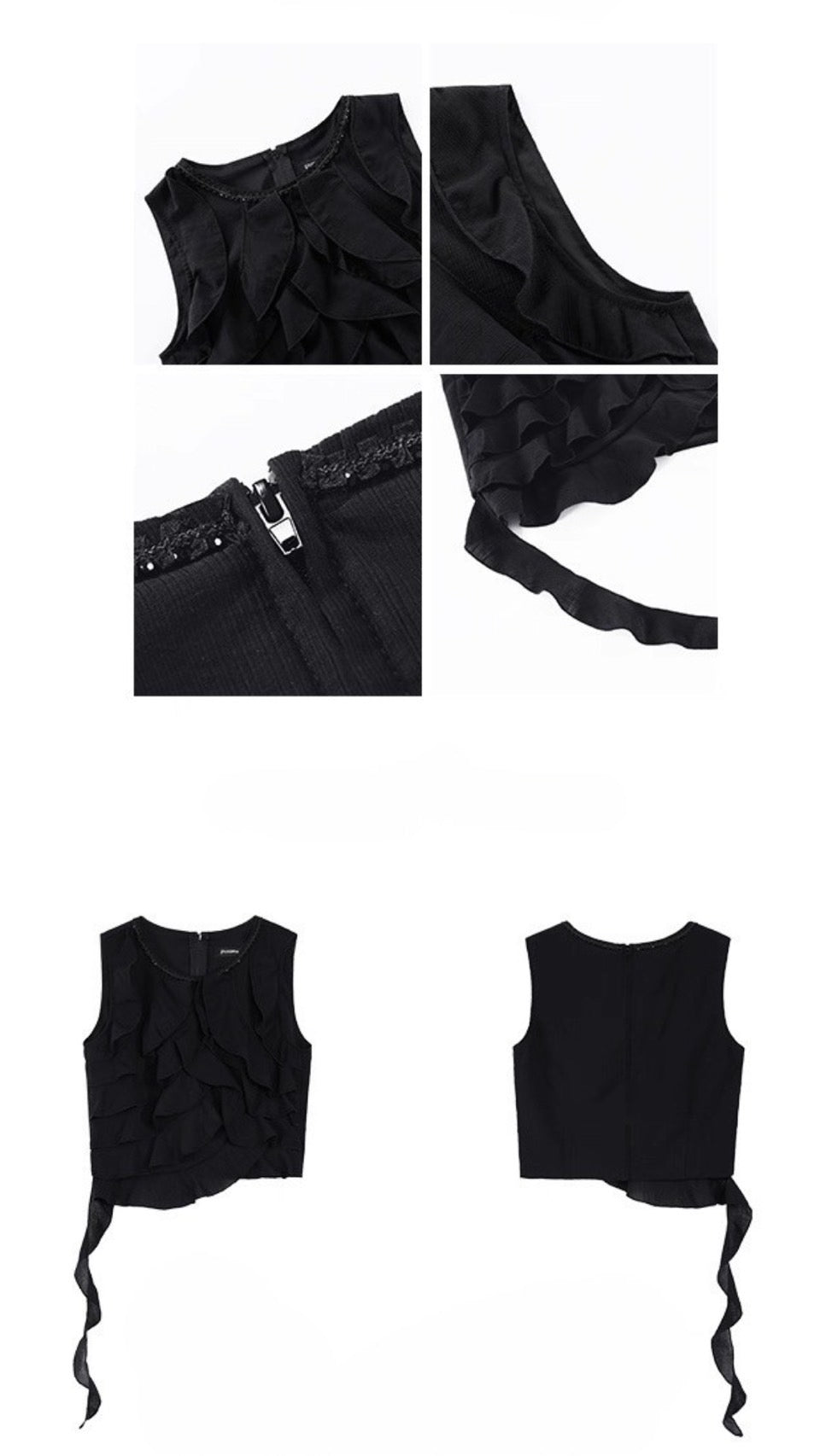 フリルアシメトップス