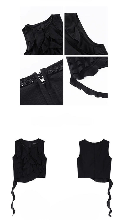 フリルアシメトップス