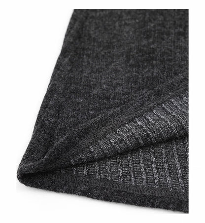 ヘンリーネック ニット ロングフレアワンピース