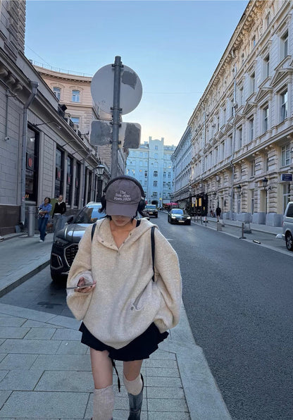 ウールカシミヤ混 ボリュームスリーブ ニットフーディー