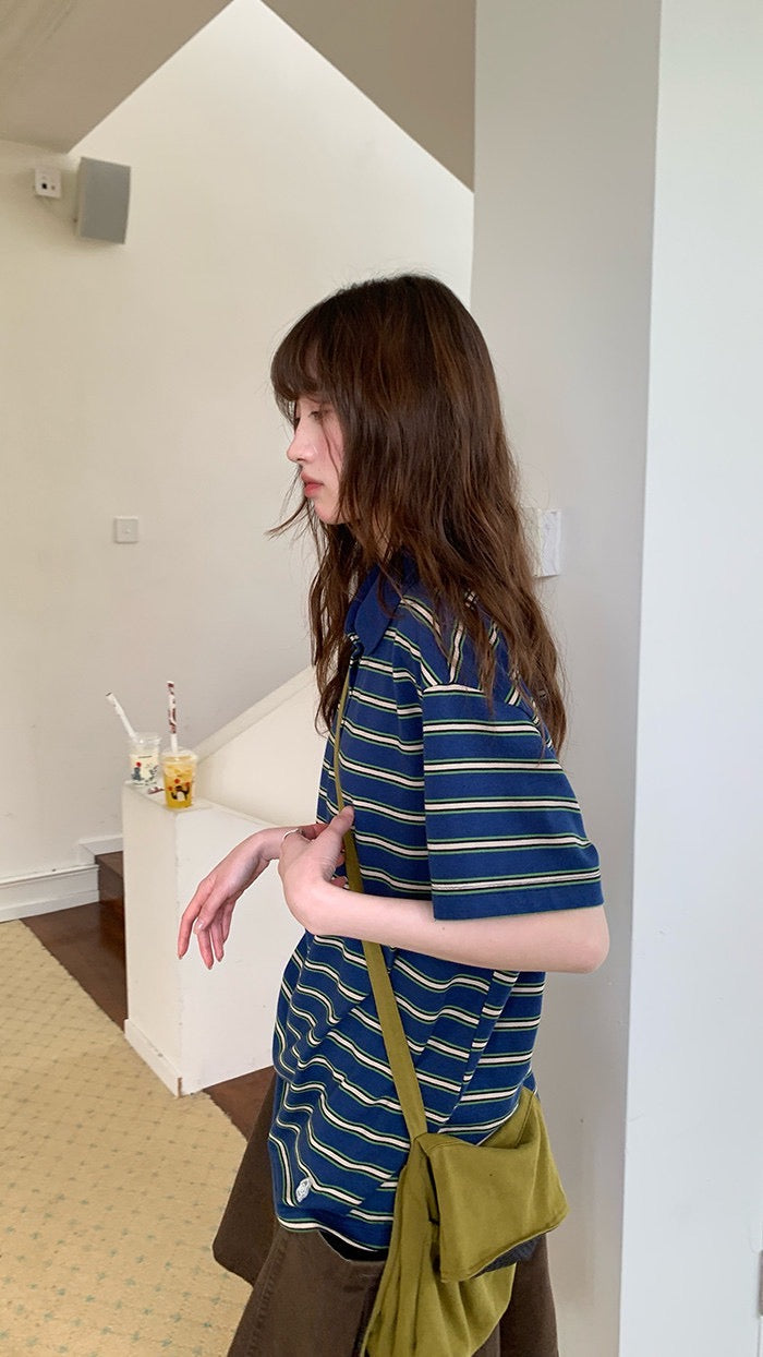 ボーダー ポロTシャツ