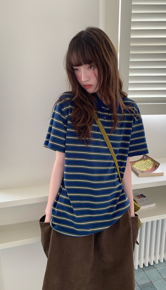 ボーダー ポロTシャツ