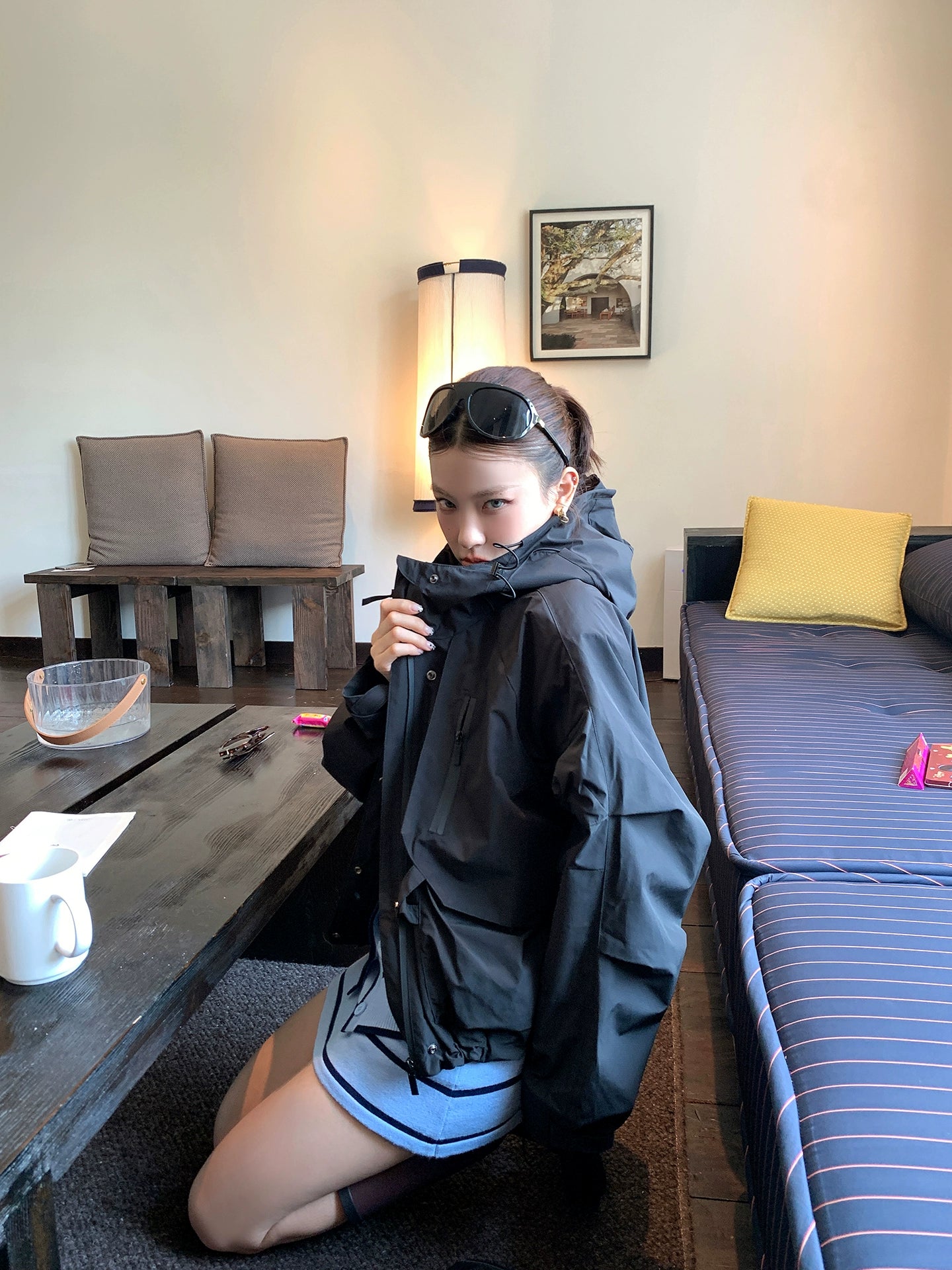 ボリュームラグランブルゾン