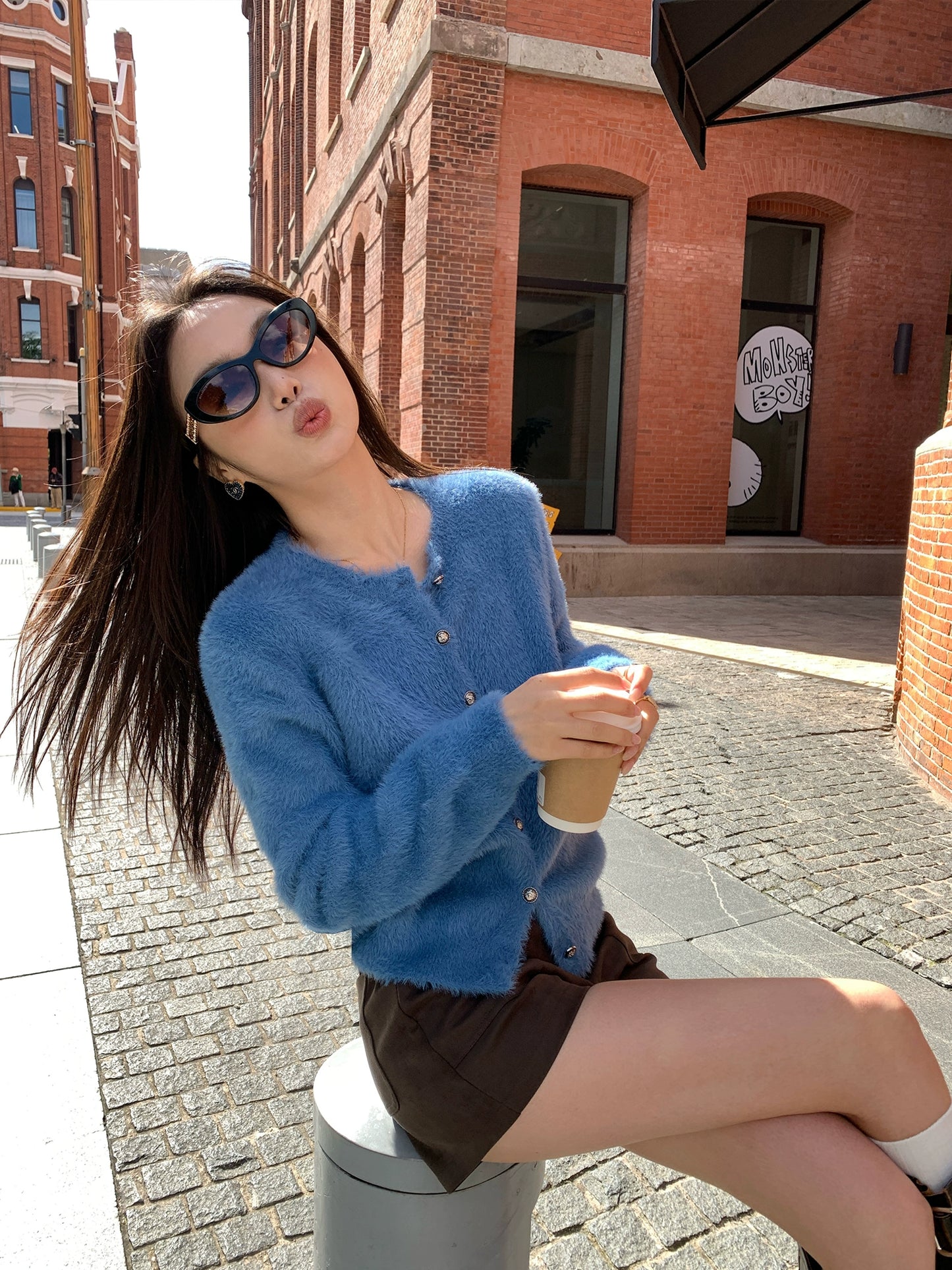 シャギーカーディガン