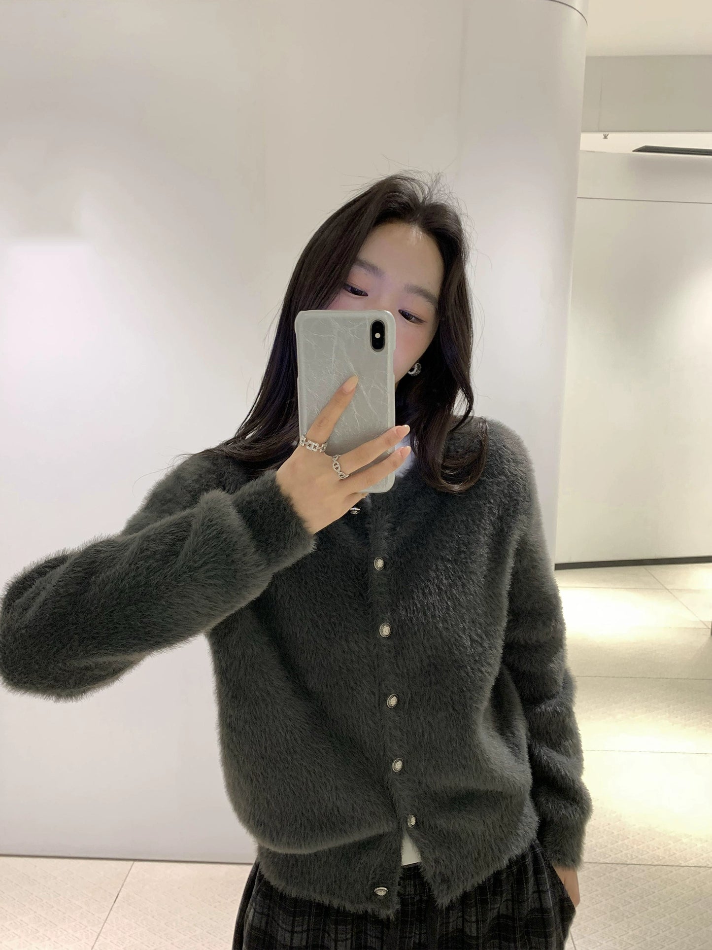 シャギーカーディガン