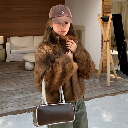 フルレザーリアルラビットファーコート