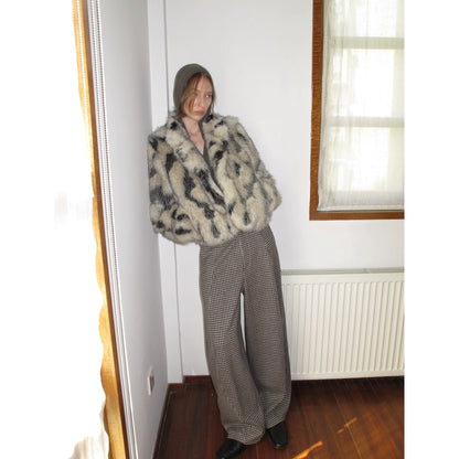 フェイクファーショートコート