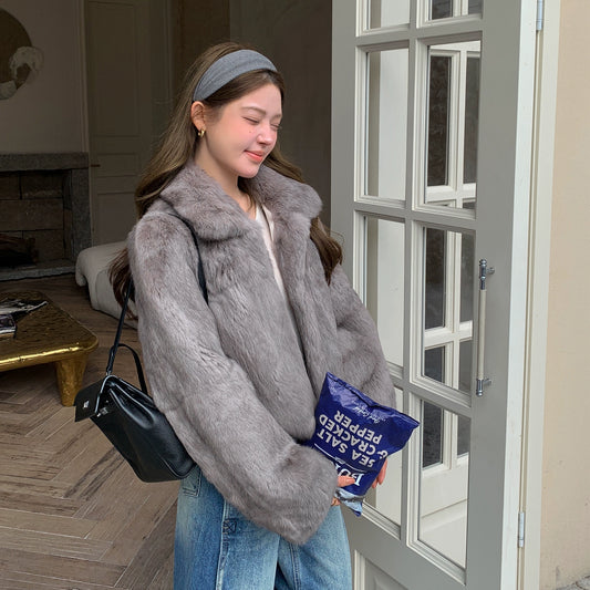 フルレザーリアルラビットファーコート