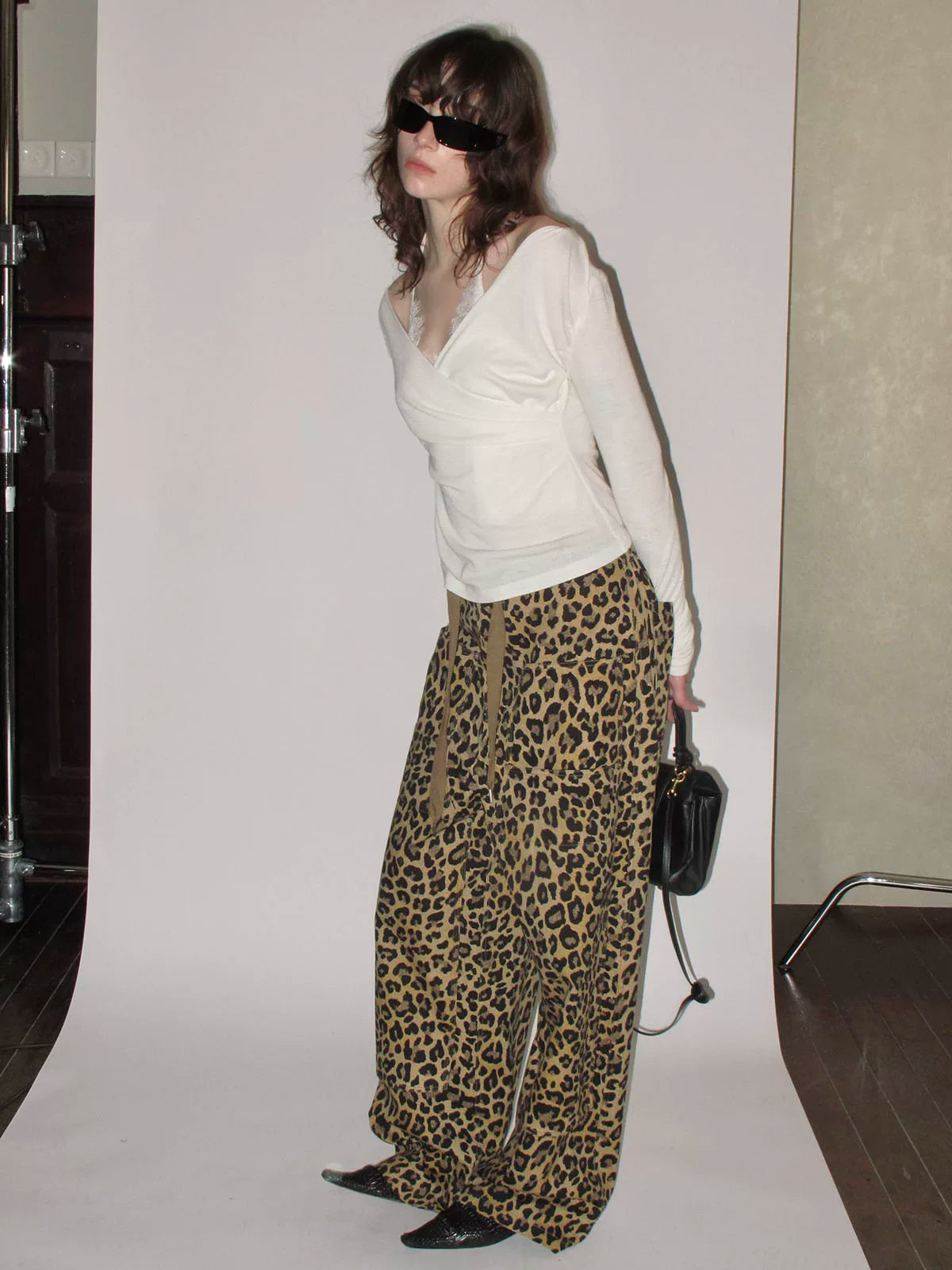 レオパード ワイドパンツ