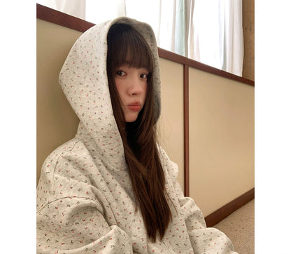 フラワースウェットパーカー