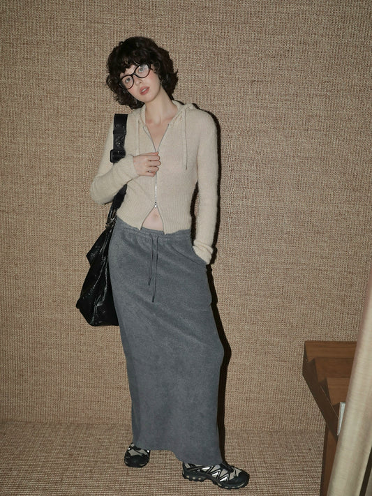 フリース Iラインスカート