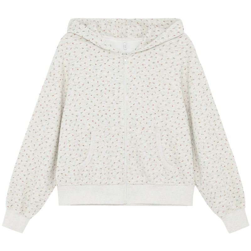 フラワースウェットパーカー