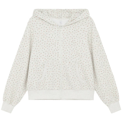 フラワースウェットパーカー