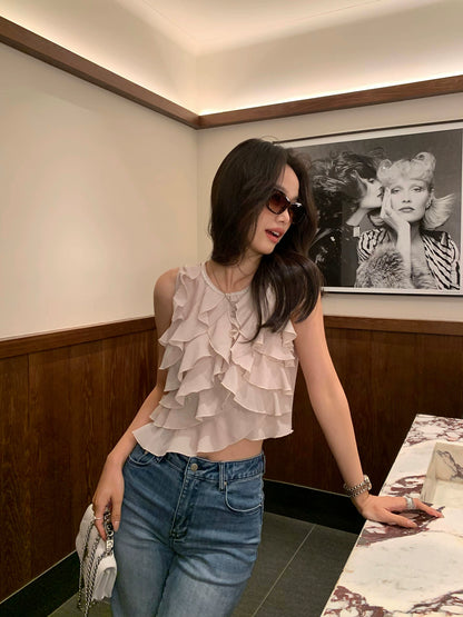 フリルアシメトップス