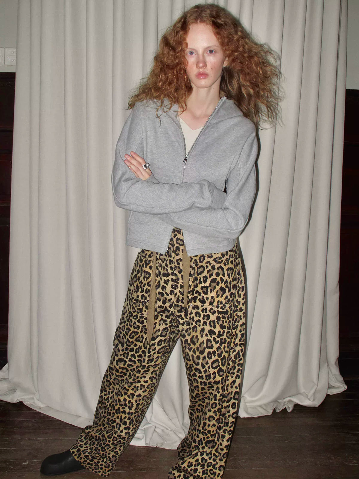 レオパード ワイドパンツ