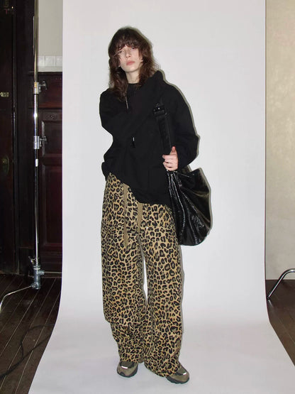 レオパード ワイドパンツ