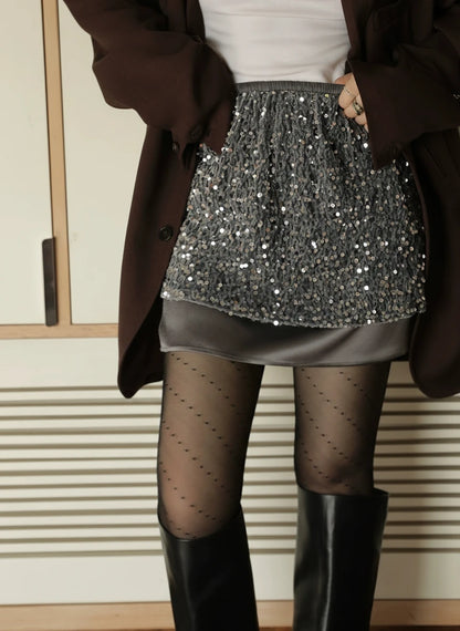 ベルベットスパンコール グリッタースカート