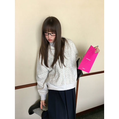 フラワースウェットパーカー